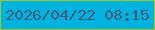 文字の大きさ：3、枠の色：9cc82b、背景の色：02b2df、文字の色：445d7c 無料ブログパーツのブログ時計
