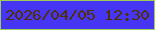 文字の大きさ：2、枠の色：9cce54、背景の色：4636f3、文字の色：513103 無料ブログパーツのブログ時計
