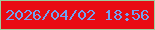 文字の大きさ：5、枠の色：9cce9d、背景の色：e90b13、文字の色：6fa2f2 無料ブログパーツのブログ時計