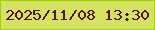 文字の大きさ：2、枠の色：9cd406、背景の色：d5e263、文字の色：531416 無料ブログパーツのブログ時計