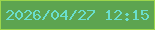 文字の大きさ：5、枠の色：9cd64c、背景の色：5da450、文字の色：6adecd 無料ブログパーツのブログ時計