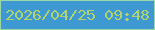 文字の大きさ：3、枠の色：9cd7ab、背景の色：3e99d3、文字の色：b1d36f 無料ブログパーツのブログ時計