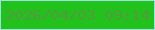 文字の大きさ：1、枠の色：9ce0e8、背景の色：20c21b、文字の色：569a3f 無料ブログパーツのブログ時計