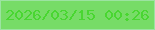 文字の大きさ：3、枠の色：9ce3a1、背景の色：77dc67、文字の色：49d631 無料ブログパーツのブログ時計