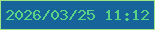 文字の大きさ：3、枠の色：9ce487、背景の色：17649b、文字の色：59d385 無料ブログパーツのブログ時計