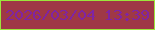 文字の大きさ：4、枠の色：9ce63c、背景の色：9f3846、文字の色：7f24a3 無料ブログパーツのブログ時計