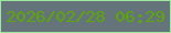 文字の大きさ：2、枠の色：9ce79c、背景の色：65747a、文字の色：5ba706 無料ブログパーツのブログ時計