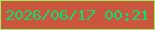 文字の大きさ：5、枠の色：9cee5f、背景の色：ca563e、文字の色：10dd6c 無料ブログパーツのブログ時計
