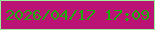 文字の大きさ：1、枠の色：9cef9b、背景の色：ba1275、文字の色：1bad07 無料ブログパーツのブログ時計