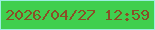文字の大きさ：5、枠の色：9cefe1、背景の色：40cf4f、文字の色：8a4e27 無料ブログパーツのブログ時計