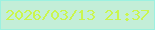 文字の大きさ：4、枠の色：9cf1e0、背景の色：c3eed8、文字の色：caf64e 無料ブログパーツのブログ時計