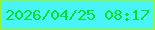 文字の大きさ：3、枠の色：9cf419、背景の色：49f4f8、文字の色：09e026 無料ブログパーツのブログ時計