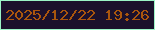 文字の大きさ：3、枠の色：9cf4c6、背景の色：1c112c、文字の色：aa560d 無料ブログパーツのブログ時計