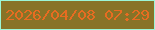 文字の大きさ：4、枠の色：9cf6d6、背景の色：887327、文字の色：e76c21 無料ブログパーツのブログ時計