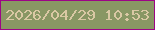 文字の大きさ：2、枠の色：9d0486、背景の色：899764、文字の色：dac8a4 無料ブログパーツのブログ時計