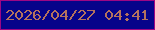 文字の大きさ：1、枠の色：9d0684、背景の色：06038a、文字の色：b4725e 無料ブログパーツのブログ時計