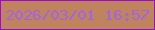 文字の大きさ：4、枠の色：9d0bcb、背景の色：bf835d、文字の色：a461e7 無料ブログパーツのブログ時計