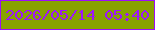 文字の大きさ：2、枠の色：9d0dfb、背景の色：88a200、文字の色：9e16fb 無料ブログパーツのブログ時計