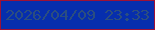 文字の大きさ：2、枠の色：9d1136、背景の色：062ead、文字の色：2b4d80 無料ブログパーツのブログ時計