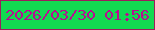 文字の大きさ：5、枠の色：9d1d5c、背景の色：12da51、文字の色：b90c91 無料ブログパーツのブログ時計