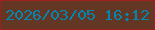 文字の大きさ：3、枠の色：9d201e、背景の色：643624、文字の色：0387b0 無料ブログパーツのブログ時計