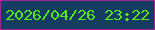 文字の大きさ：1、枠の色：9d2897、背景の色：173c61、文字の色：54e71b 無料ブログパーツのブログ時計