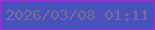 文字の大きさ：5、枠の色：9d2fd8、背景の色：4951bd、文字の色：786b91 無料ブログパーツのブログ時計