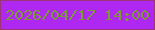 文字の大きさ：1、枠の色：9d3479、背景の色：ae28f2、文字の色：7c9933 無料ブログパーツのブログ時計