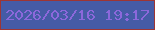 文字の大きさ：2、枠の色：9d3534、背景の色：455ba6、文字の色：8c68db 無料ブログパーツのブログ時計