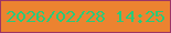 文字の大きさ：5、枠の色：9d3566、背景の色：ec8330、文字の色：2aca7a 無料ブログパーツのブログ時計