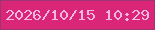 文字の大きさ：4、枠の色：9d3575、背景の色：d92677、文字の色：f5b6e1 無料ブログパーツのブログ時計
