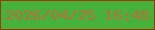 文字の大きさ：2、枠の色：9d3a04、背景の色：47b23b、文字の色：b9713a 無料ブログパーツのブログ時計