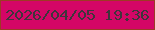 文字の大きさ：4、枠の色：9d3a25、背景の色：d40666、文字の色：3f353c 無料ブログパーツのブログ時計