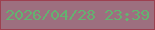 文字の大きさ：3、枠の色：9d4050、背景の色：9d6f7f、文字の色：64b270 無料ブログパーツのブログ時計