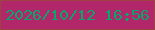 文字の大きさ：4、枠の色：9d4243、背景の色：b12769、文字の色：07a66d 無料ブログパーツのブログ時計