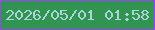 文字の大きさ：4、枠の色：9d42fb、背景の色：319451、文字の色：aad4da 無料ブログパーツのブログ時計