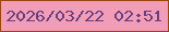 文字の大きさ：4、枠の色：9d440d、背景の色：f29db7、文字の色：683f7d 無料ブログパーツのブログ時計