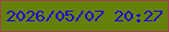 文字の大きさ：2、枠の色：9d4455、背景の色：648209、文字の色：1c00d4 無料ブログパーツのブログ時計