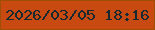 文字の大きさ：2、枠の色：9d5003、背景の色：c94a10、文字の色：142a30 無料ブログパーツのブログ時計