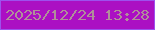 文字の大きさ：4、枠の色：9d51ed、背景の色：ab10c3、文字の色：b08f99 無料ブログパーツのブログ時計