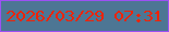 文字の大きさ：3、枠の色：9d51f4、背景の色：4d7694、文字の色：ef2307 無料ブログパーツのブログ時計