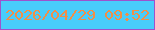 文字の大きさ：3、枠の色：9d52cd、背景の色：48cdfb、文字の色：f18f47 無料ブログパーツのブログ時計