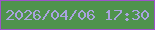 文字の大きさ：1、枠の色：9d53ca、背景の色：4f934d、文字の色：a9a3df 無料ブログパーツのブログ時計