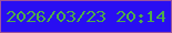 文字の大きさ：3、枠の色：9d549d、背景の色：290ef2、文字の色：4eab49 無料ブログパーツのブログ時計