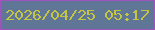 文字の大きさ：2、枠の色：9d54bc、背景の色：607696、文字の色：c4c544 無料ブログパーツのブログ時計