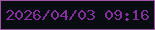 文字の大きさ：2、枠の色：9d57a2、背景の色：070d10、文字の色：813199 無料ブログパーツのブログ時計