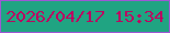 文字の大きさ：2、枠の色：9d58d4、背景の色：20a482、文字の色：bb0561 無料ブログパーツのブログ時計