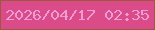 文字の大きさ：4、枠の色：9d593c、背景の色：db4b89、文字の色：ed9cd4 無料ブログパーツのブログ時計