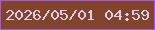 文字の大きさ：1、枠の色：9d5aeb、背景の色：82442a、文字の色：ddcdf2 無料ブログパーツのブログ時計