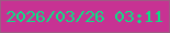 文字の大きさ：5、枠の色：9d5b84、背景の色：c73293、文字の色：0fdd85 無料ブログパーツのブログ時計